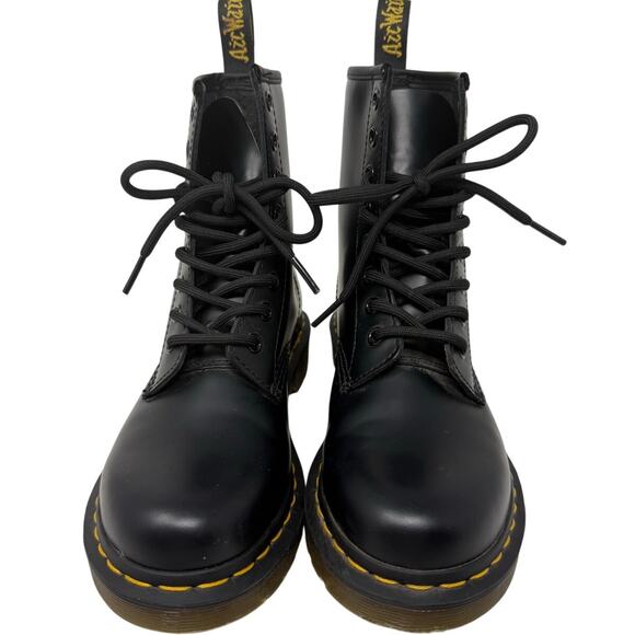 Dr. Martens 1460 Smooth Leather Lace Up Boots Black Women’s 6 Mint Condition - Picture 3 of 10